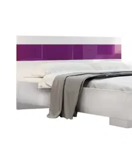 Spálňa Dubaj ArtStol Manželská posteľ DUBAJ Farba: Biela / čierny lesk