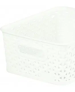 Úložné boxy CURVER - Úložný box Rattan Y Style - S - biely