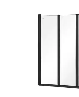 Sprchové dvere HOPA - Vaňová zástena PRIME 3 - FARBA rámu - Čierna, Rozmer A - 120 cm, Smer zatvárania - Univerzálny Ľavé / Pravé, Výplň - Číre bezpečnostné sklo - 5 mm BCPRIM12BC