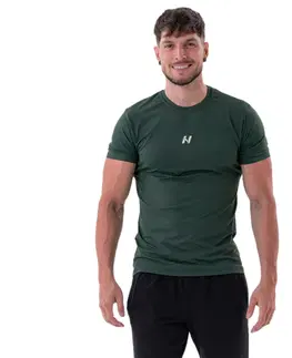 Pánske tričká Pánske tričko Nebbia „Reset“ 327 Dark Green - M