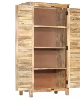 Šatňové skrine Policová šatníková skriňa drevo Dekorhome Recyklované drevo