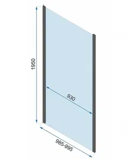 Sprchové dvere REA/S - Sprchová kabína Rapid Slide Chrome Dvere: 150 x Sprchová zástena: 80 KPL-09115
