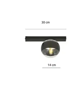 Stropné svietidlá EMIBIG LIGHTING Lineárne stropné svietidlo, čierne/čierne, s jedným plameňom