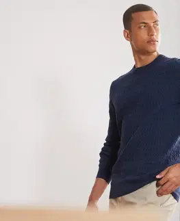 Shirts & Tops Pletený pulóver, modrý s melírom