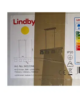 Svietidlá Lindby Lindby - Luster na lanku WATAN 4xE14/28W/230V 