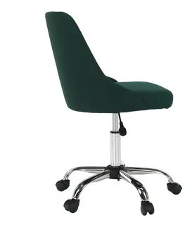 Kancelárske kreslá Kancelárska stolička, smaragdová/chróm, EDIZ