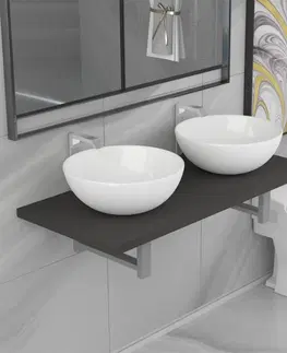 Kúpeľňové zostavy Kúpeľňový set 3 ks Dekorhome Biela