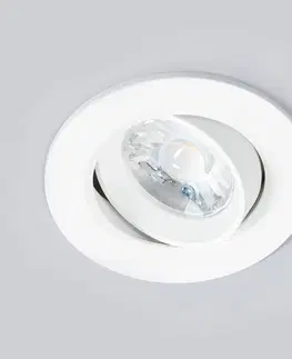 Zapustené svietidlá Arcchio Zapustené svetlo LED Quentin v bielej farbe, 6 W