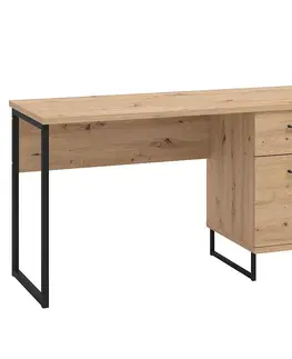 Moderné kancelárske stoly Písací stôl Elba dub artisan