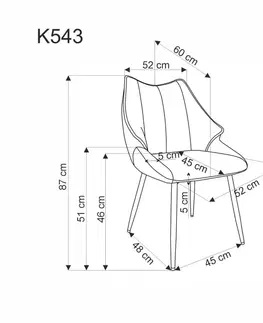 Stoličky Jedálenské kreslo K543 Halmar Béžová