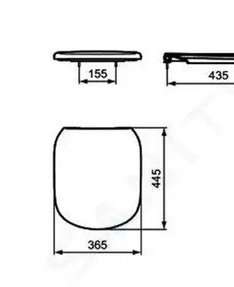 Kúpeľňa IDEAL STANDARD - Tesi WC sedátko softclose, biela T352901
