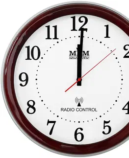 Hodiny Nástenné hodiny MPM, DCF signál, 2492.55 - gaštan, 38cm
