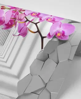 Vzorované tapety Tapeta futuristická orchidea