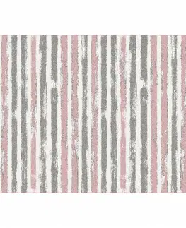 Koberce a koberčeky Koberec, ružová/sivá/biela, 67x120, KARAN