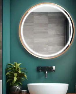 Kúpeľňa REA - Zrkadlo LED 60cm MMJ BRUSH ROSE GOLD HOM-05506