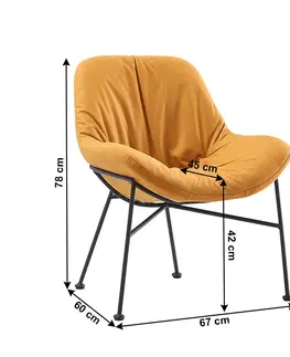 Jedálenské stoličky a kreslá Jedálenská stolička KALIFA Tempo Kondela Žltá