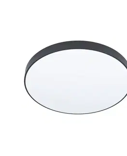 Stropné svietidlá EGLO LED stropné svietidlo Zubieta-A, čierne, Ø45cm