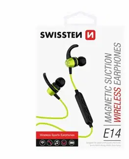 Slúchadlá Bluetooth slúchadlá Swissten Active, limetkové 51105092