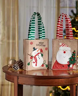 Vianočné dekorácie Vianočná darčeková taška "Santa"