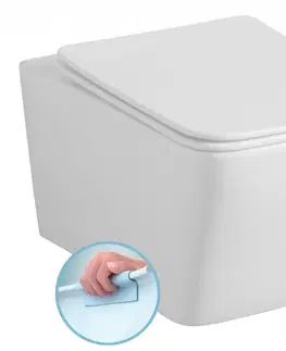 Záchody SAPHO - PORTO závesná WC misa, Rimless, 36x52cm, biela PZ102WR