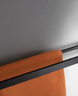 Držadlá k vani SAPHO - FLORI dvojitý držiak uterákov 600x127mm, čierný RF011/15