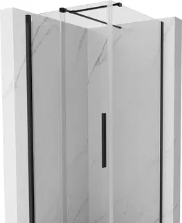 Sprchovacie kúty MEXEN/S - Velár sprchovací kút 90 x 90, transparent, čierna 871-090-090-01-70