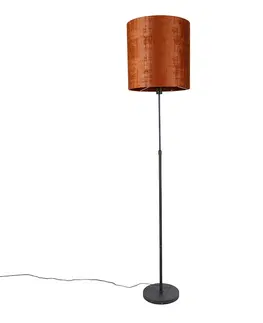 Stojace lampy Stojatá lampa čierne tienidlo červené 40 cm nastaviteľné - Parte