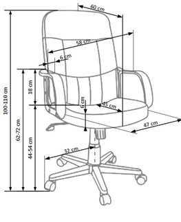 Kancelárske stoličky HALMAR Denzel kancelárske kreslo s podrúčkami čierna