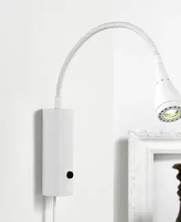 Nástenné svietidlá Nordlux LED svietidlo Mento s flexibilným ramenom, biele