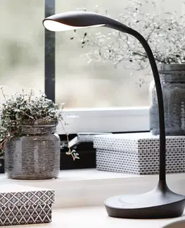 Stolové lampy na písací stôl Markslöjd Stolná LED lampa Swan, čierna