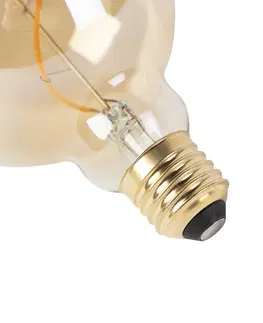 Ziarovky Sada 5ks E27 stmievateľných LED žiaroviek so špirálovým vláknom G95 goldline