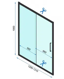 Sprchové dvere REA/S - Sprchovací kút Rapid Slide Dvere: 160 x Sprchová zástena: 100 KPL-09894