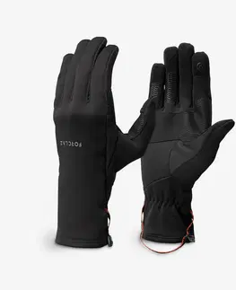 čiapky Strečové dotykové rukavice MT500 na horskú turistiku čierne