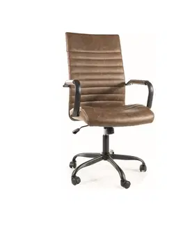 Kancelárske stoličky a kreslá Signal Kancelárske kreslo Q-306 | hnedá