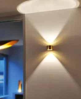 Nástenné svietidlá BANKAMP BANKAMP Impulse nástenné LED svetlo up/down zlatá