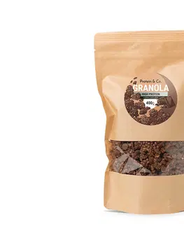 Kaše, müsli a cereálie Protein & Co. Granola high protein – tmavá čokoláda 400 g