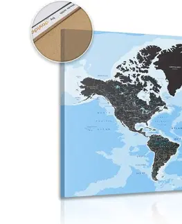 Obrazy na korku Obraz na korku moderná mapa sveta