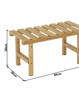 Vírivé bazény Príručný stolík k vírivke v tvare obdĺžnika, prírodný bambus, VIREO TYP 4