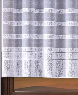 Záclony Forbyt, Hotová záclona alebo balkónový komplet, Karolína, biela 300 x 150 cm