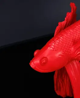 Bytové doplnky a dekorácie Dekoračná socha rybka TEJE Dekorhome Červená