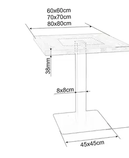 Jedálenské stoly Jedálenský stôl PURO Signal 80x80x76 cm