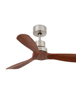 Stropné ventilátory FARO BARCELONA Stropný ventilátor Mini Lantau s orechovým drevom