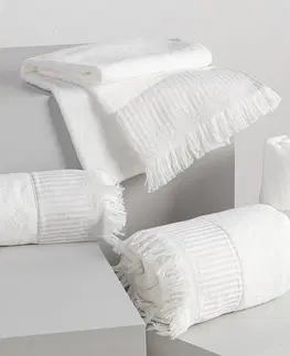 Uteráky Súprava uterákov Trevor 3ks biela sivá