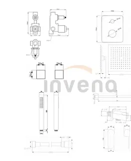 Kúpeľňové batérie INVENA - Podomietkový set 2-cestná nástenná batéria SIROS 010 BS-90-010-A