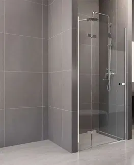 Sprchovacie kúty MEREO - Sprchové dvere, Novea, 80x200 cm, chróm ALU, sklo Číre, ľavé prevedenie CK10111ZL