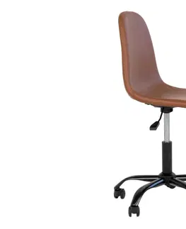 Kancelárske stoličky Norddan Dizajnová kancelárska stolička Myla vintage hnedá
