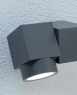 Vonkajšie nástenné svietidlá Lucande Pohyblivé vonkajšie LED svietidlo Lorelle