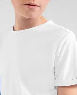 nohavice Detské bežecké tričko Dry+ priedušné biele