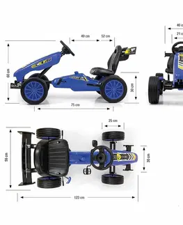 Detské vozítka a príslušenstvo Milly Mally Štvorkolka Go-kart Rocket, modrá