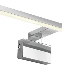 Nástenné svietidlá Nordlux Nástenné svietidlo LED do kúpeľne Marlee, kov, chrómový povrch, 50 cm, 3